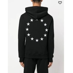 Etudes Klein Europa Stars-embroidered Hoodie in Black Mens Size S